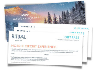 corporate gift pack, spa pass discount 10 packs Ritual Nordic Spa Victoria