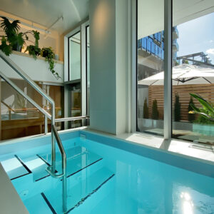 Plunge into the cold pool a experience the rejuvenating effects of a Finnish Nordic Spa at Ritual Nordic Spa in Victoria