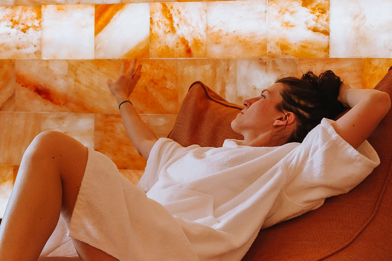 Relax in the salt lounge with a Ritual Nordic Spa Membership!