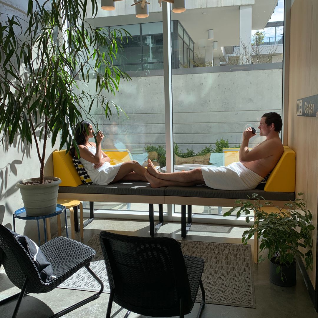 Ritual private sauna Cedar suite, lounge for relaxing